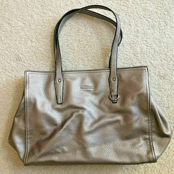Nautica Archipelago Women's Tote Bag Purse Bronze Antique Pebble Large - Picture 2 of 12